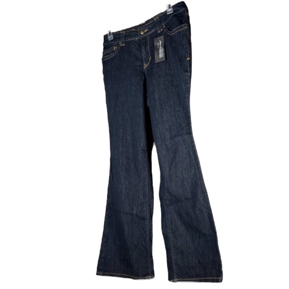 Distinctly Bootcut Jeans Women's 14 Avg. LANE BRYANT Blue Denim Dark Wash *READ* - Picture 2 of 16